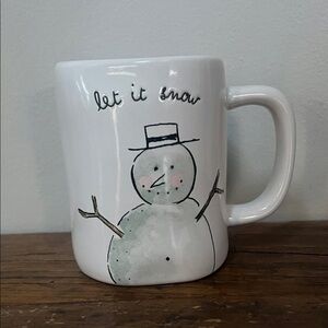 Rae Dunn Snowman Pink Let It Snow Mug